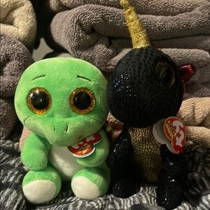 Ty Beanie Boos set of two. Turbo & Grindal.